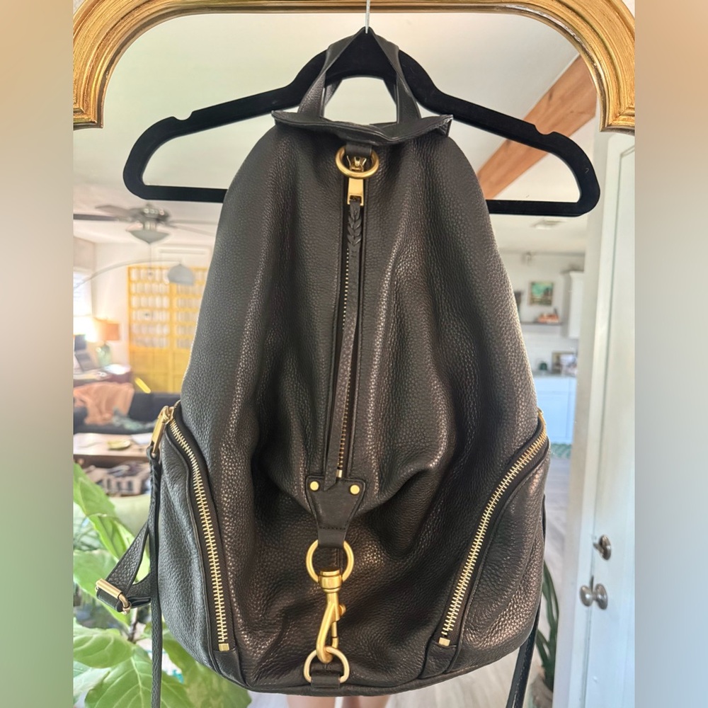 Rebecca Minkoff Julian Jumbo Backpack, black leather